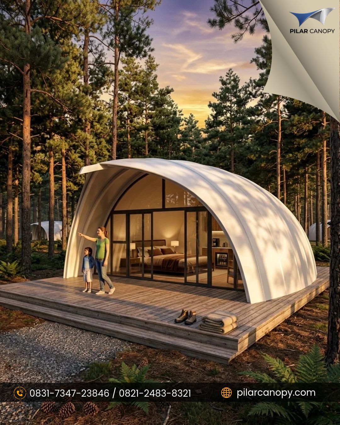 Foto proyek — Glemping membrane — Glamping — Bagai Membrane Canopy