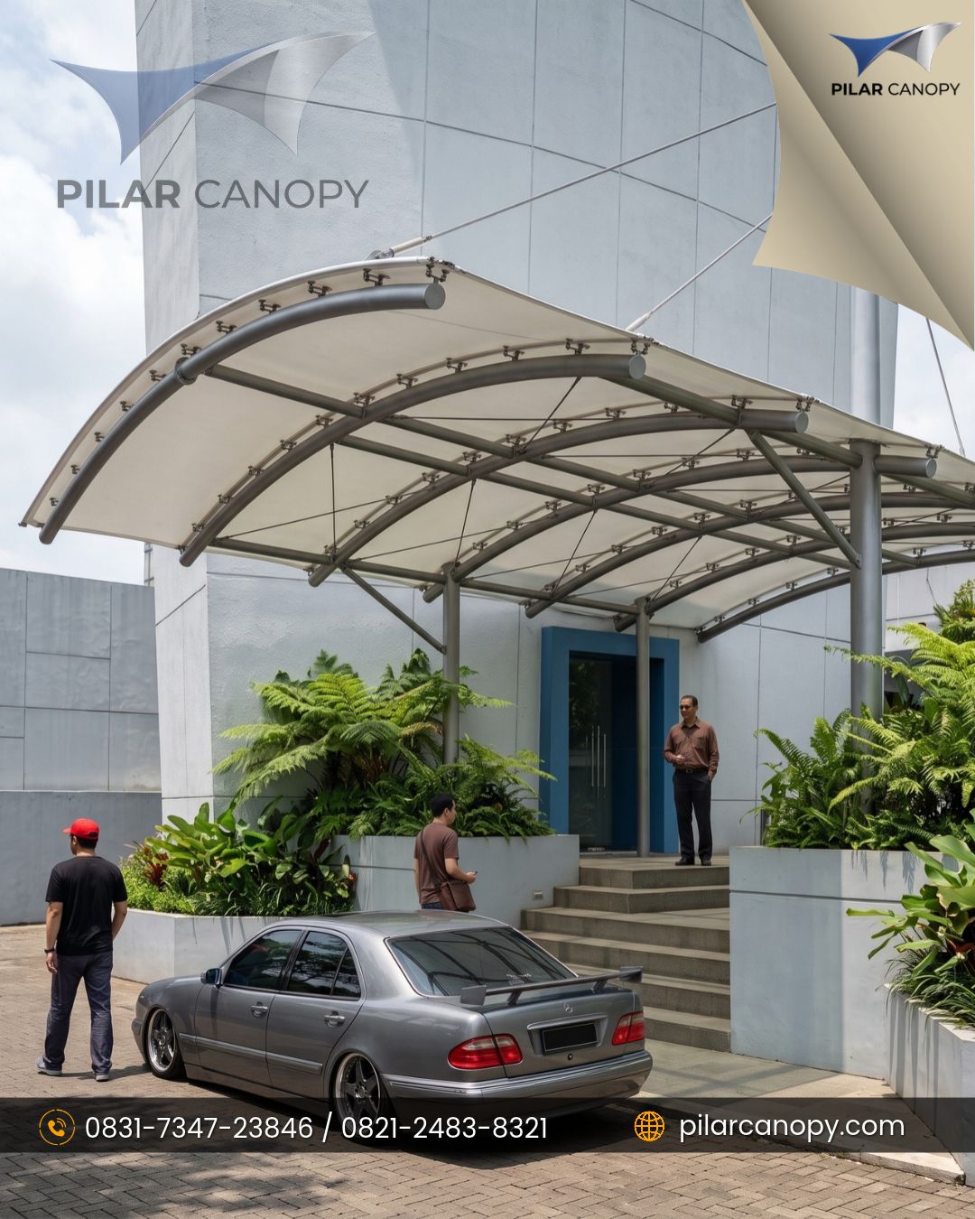 Foto proyek — Jasa canopy membrane bandung — Canopy membrane — Bagai Membrane Canopy