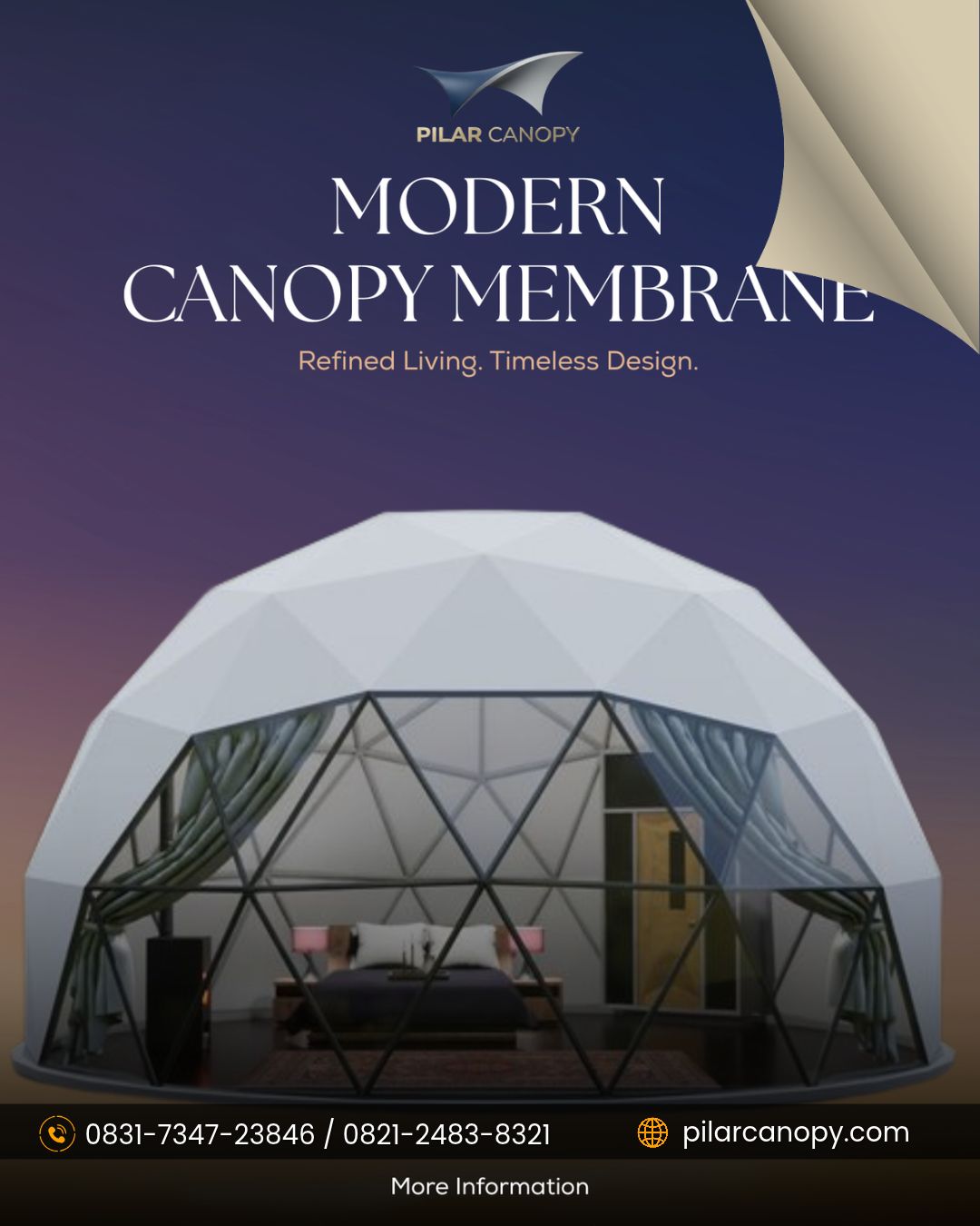 Foto proyek — Jasa buat glamping membrane — Glamping — Bagai Membrane Canopy