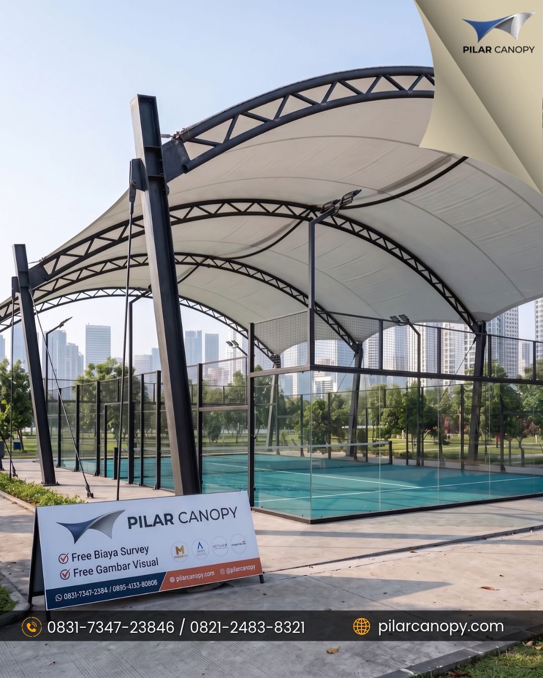 Foto proyek — canopy membrane bogor — Canopy membrane — Bagai Membrane Canopy