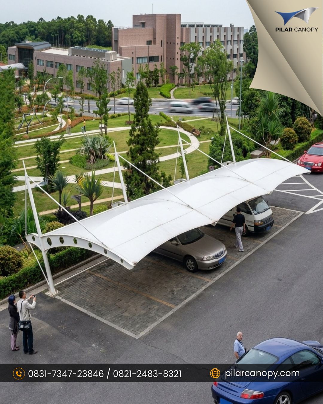 Foto proyek — canopy membrane jawa timur — Canopy membrane — Bagai Membrane Canopy