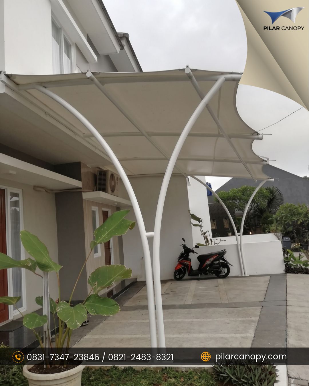 Foto proyek — jasa kanopi membrane bandung — Canopy membrane — Bagai Membrane Canopy