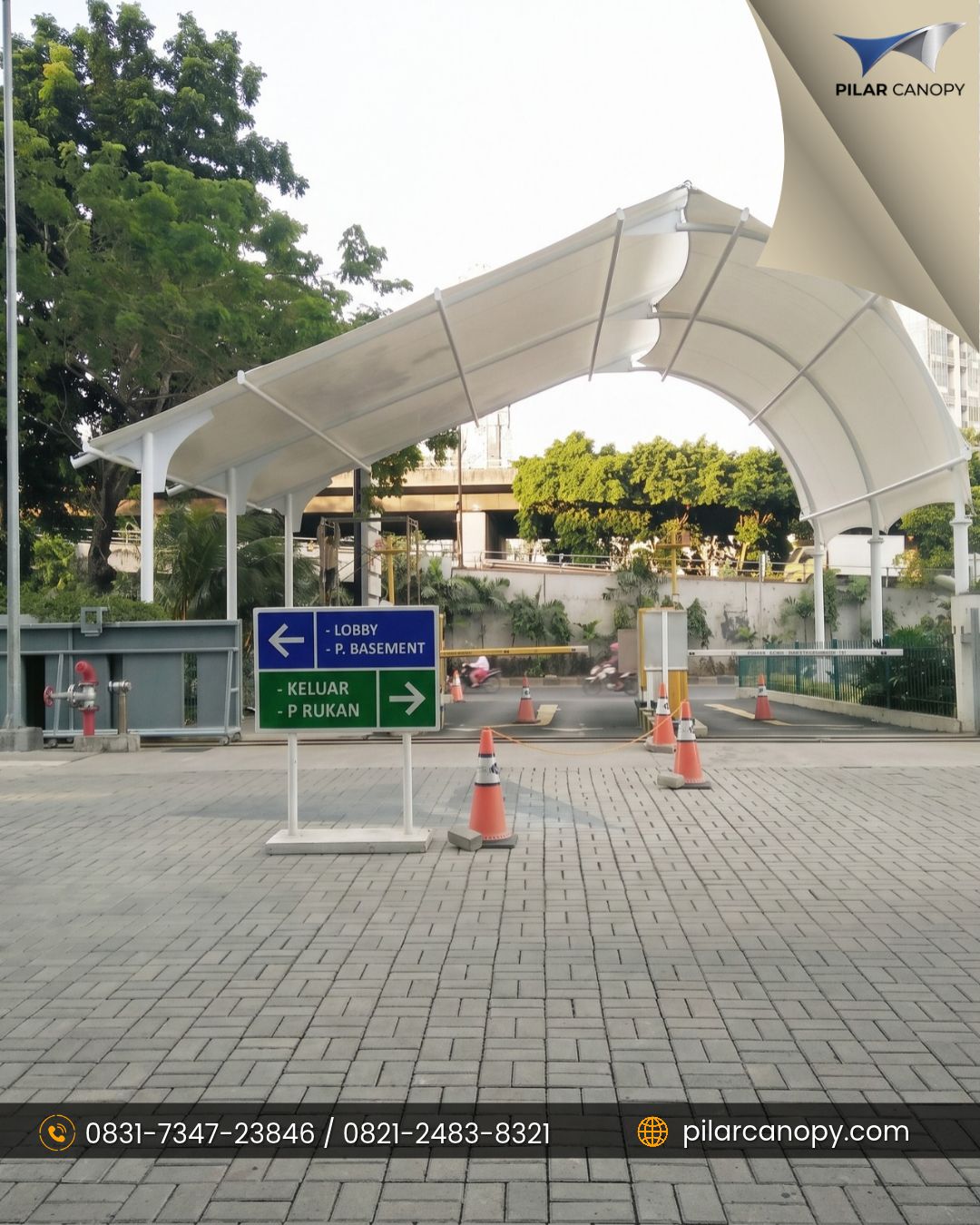 Foto proyek — canopy membrane jakarta — Canopy membrane — Bagai Membrane Canopy