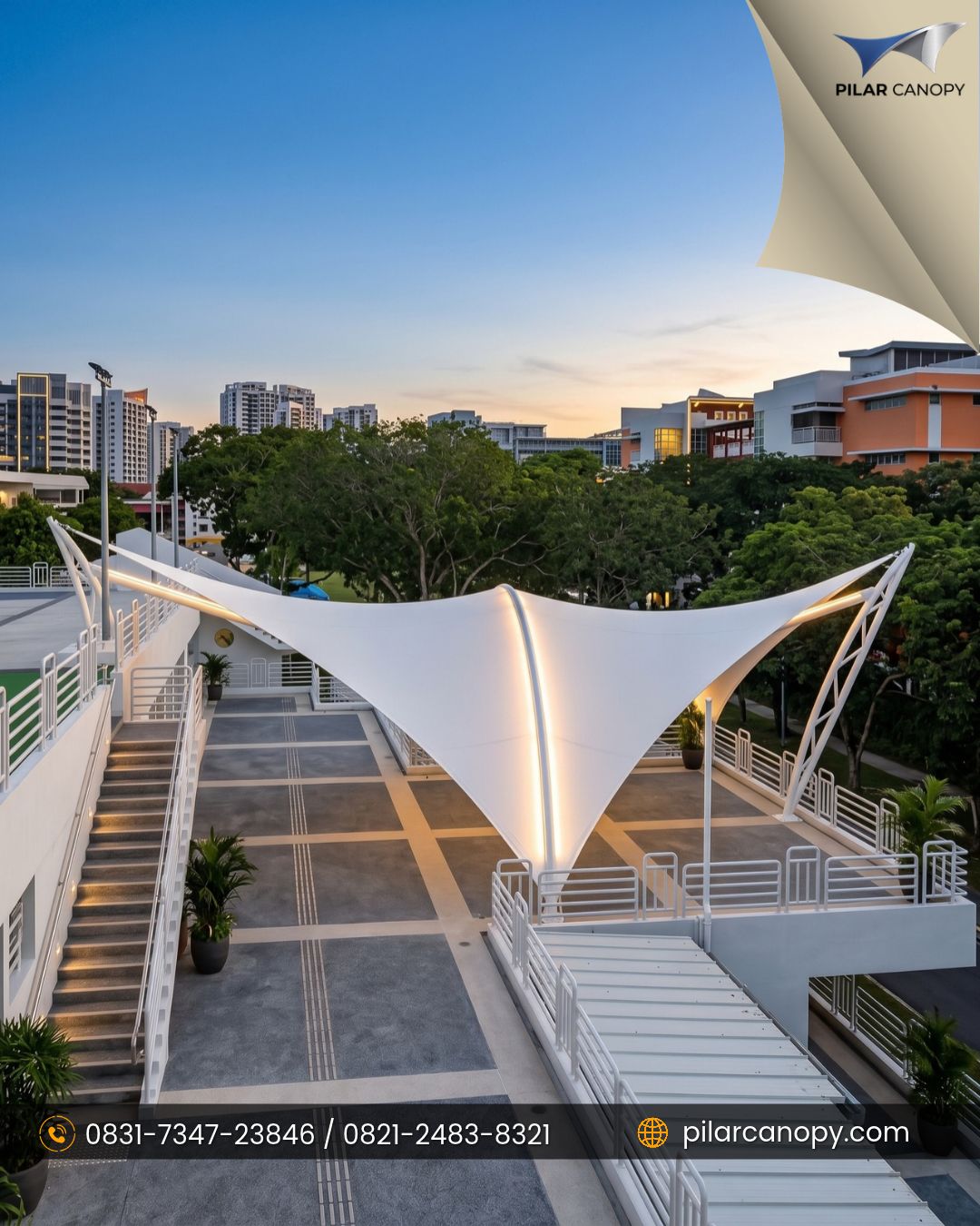 Foto proyek — canopi membrane bali — Canopy membrane — Bagai Membrane Canopy