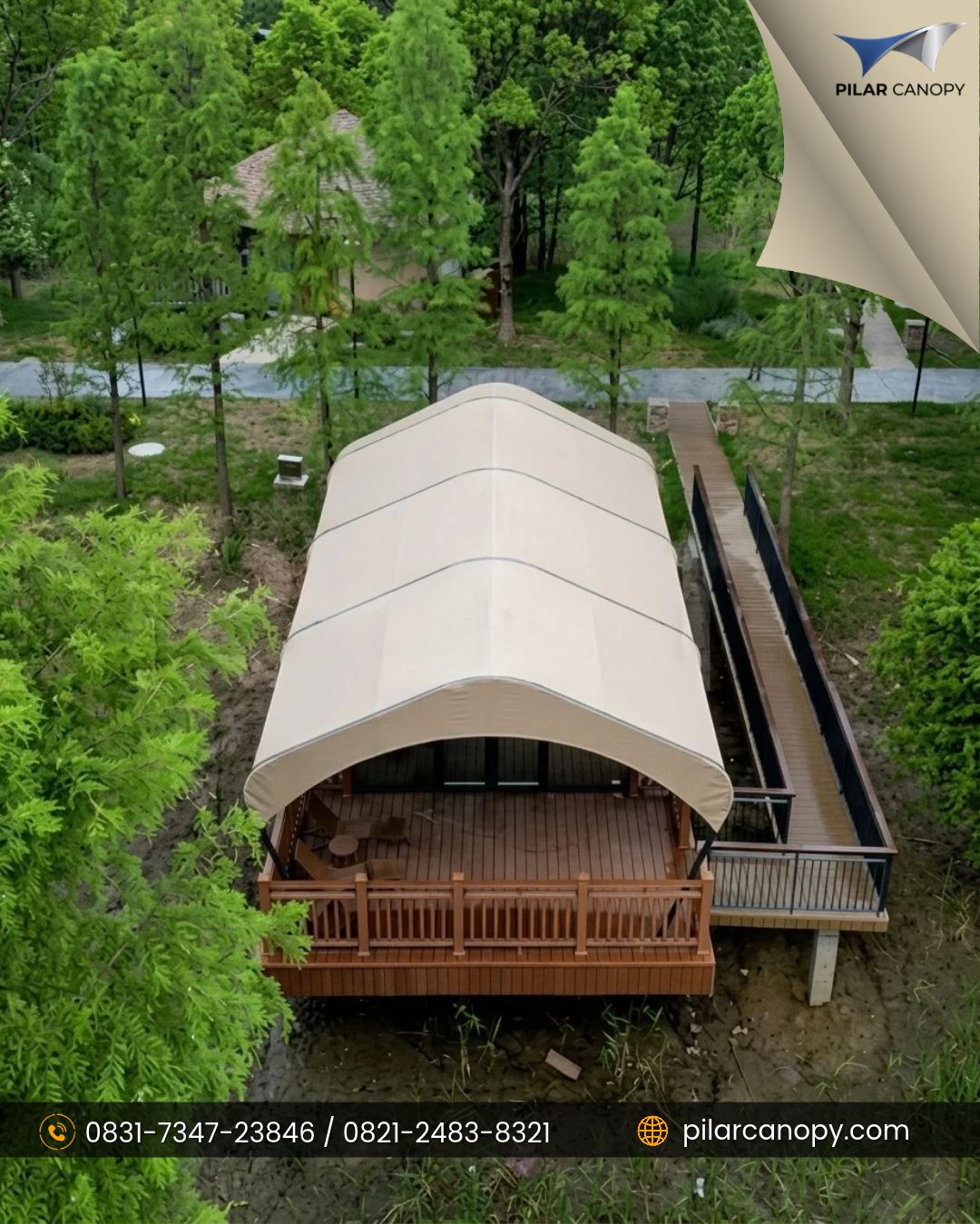 Foto proyek — jasa buat glamping kain membrane — Glamping — Bagai Membrane Canopy