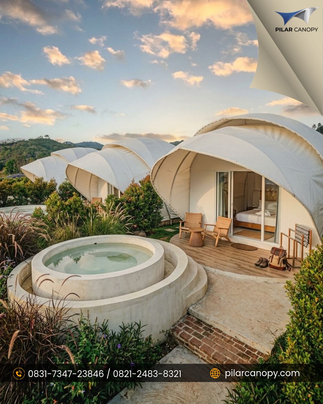 Foto proyek — jasa buat glamping — Glamping — Bagai Membrane Canopy