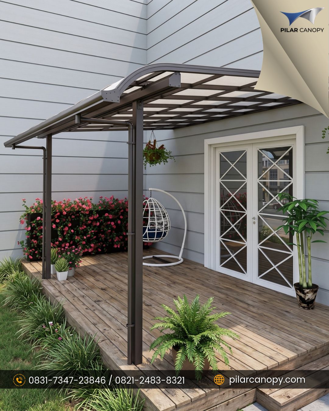 Foto proyek — kanopi membrane bogor — Canopy membrane — Bagai Membrane Canopy