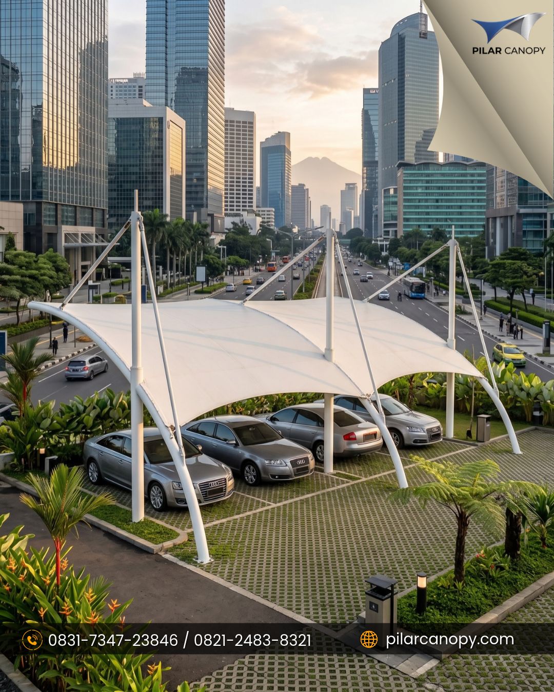 Foto proyek — jasa canopy membrane — Canopy membrane — Bagai Membrane Canopy
