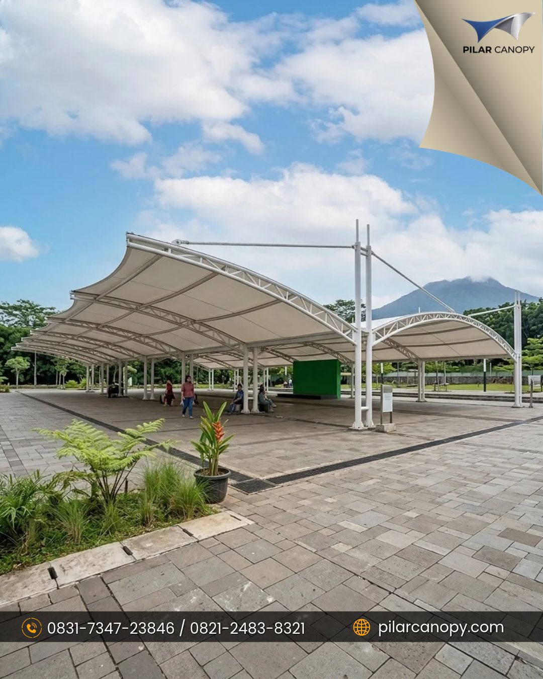 Foto proyek — canopy membrane tanggerang — Canopy membrane — Bagai Membrane Canopy
