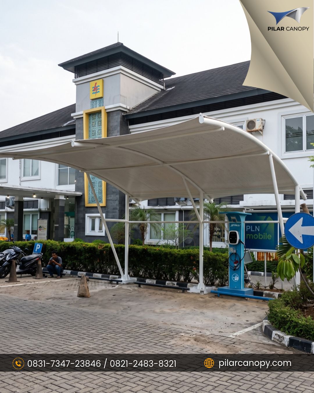 Foto proyek — canopi membrane malang — Canopy membrane — Bagai Membrane Canopy