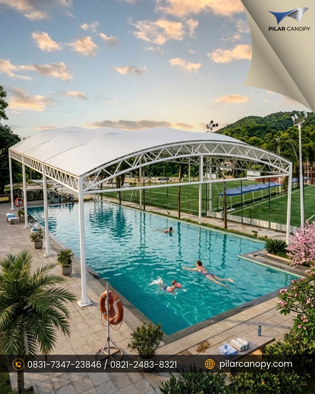 Foto proyek — kanopi membrane bali — Canopy membrane — Bagai Membrane Canopy