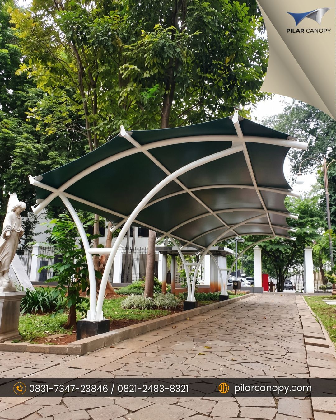 Foto proyek — halte canopy membrane — Canopy membrane — Bagai Membrane Canopy