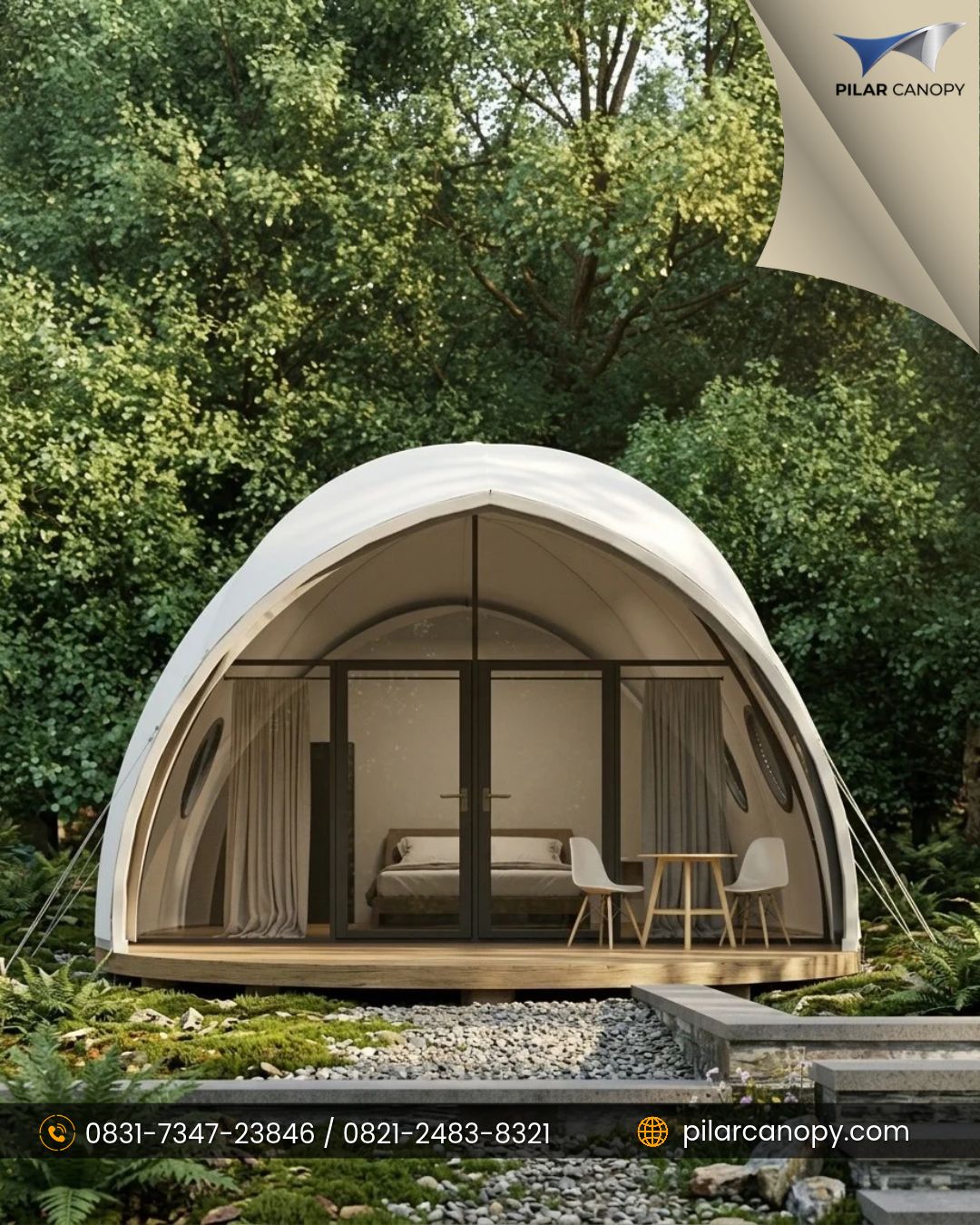 Foto proyek — jasa pembuatan glamping — Glamping — Bagai Membrane Canopy
