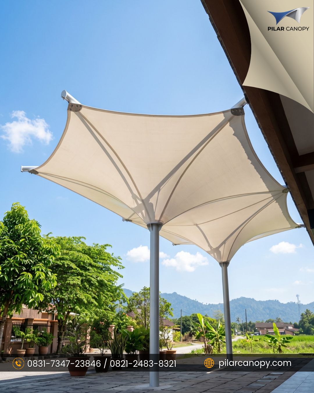 Foto proyek — harga canopy membrane — Canopy membrane — Bagai Membrane Canopy