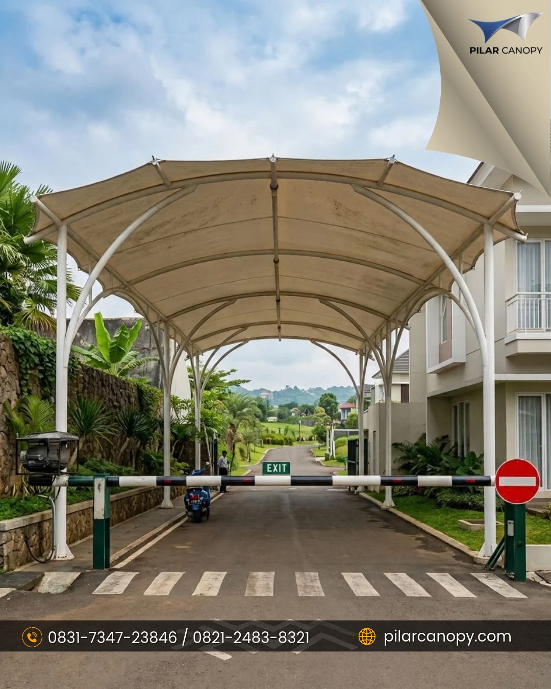 Foto proyek — Model kanopi membrane — Canopy membrane — Bagai Membrane Canopy