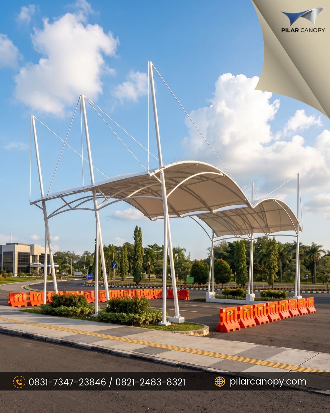 Foto proyek — harga membrane — Canopy membrane — Bagai Membrane Canopy