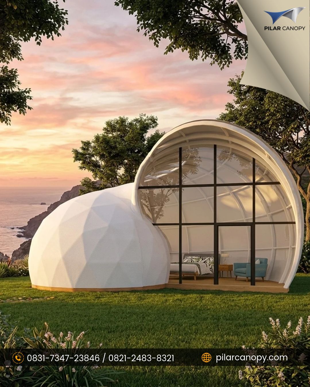 Foto proyek — harga glamping permeter — Glamping — Bagai Membrane Canopy