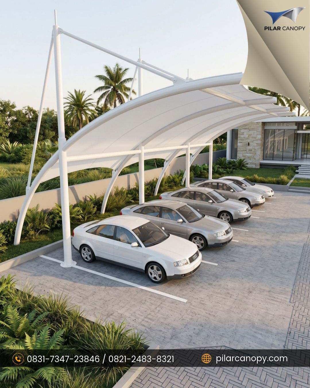 Foto proyek — jasa canopy membrane seluruh indonesia — Canopy membrane — Bagai Membrane Canopy