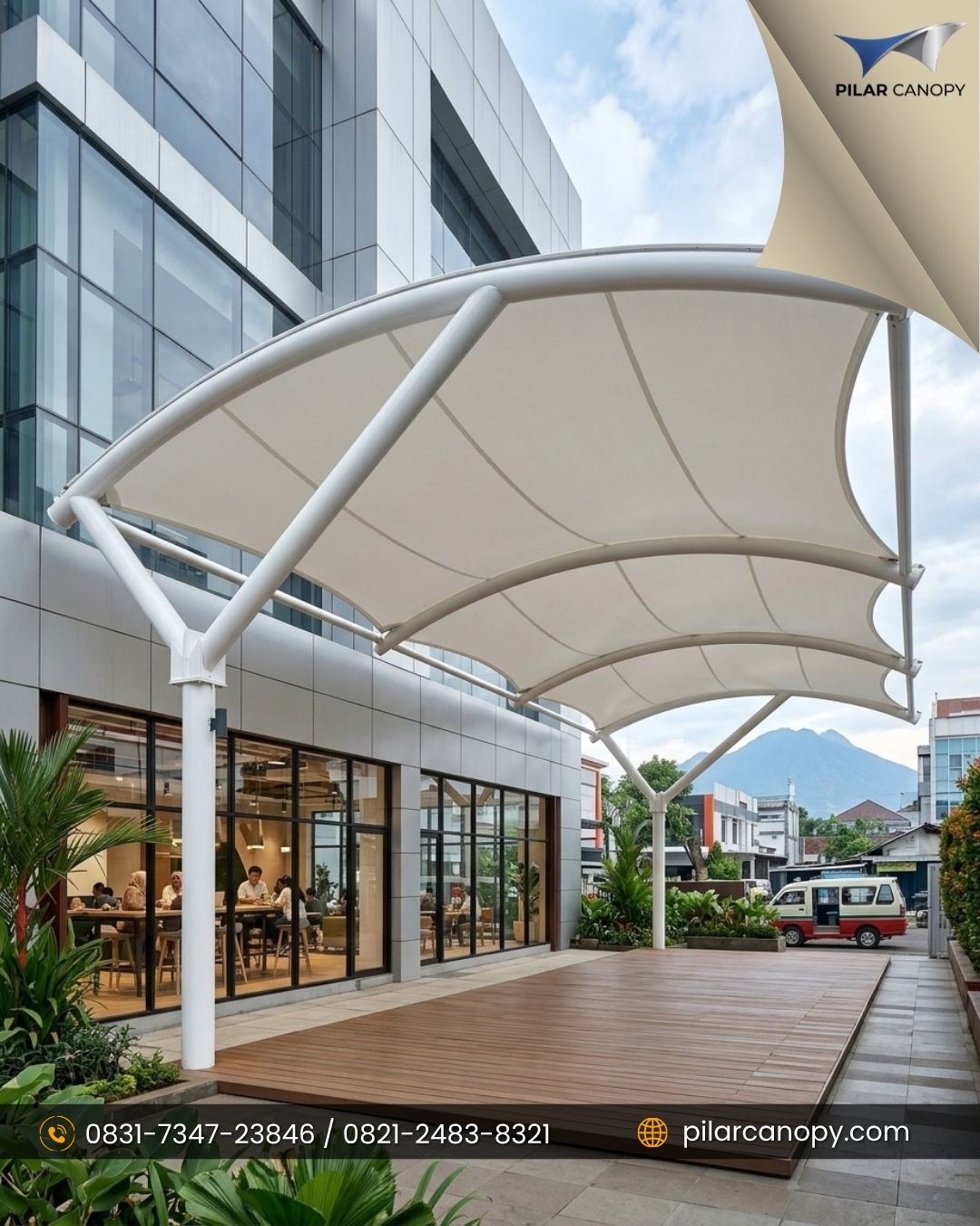 Foto proyek — spesialis kanopi membrane — Canopy membrane — Bagai Membrane Canopy
