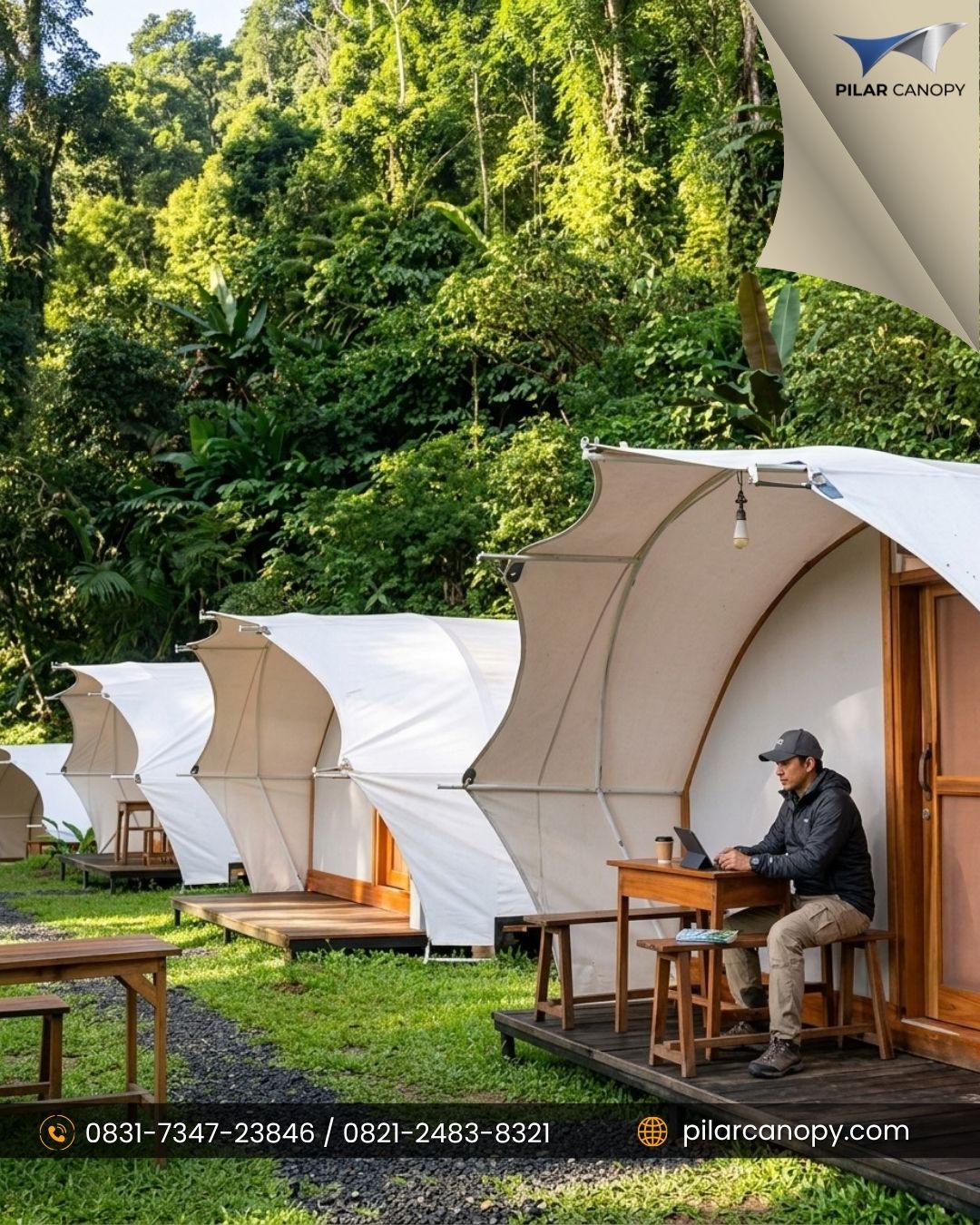 Foto proyek — spesialis pembuatan glamping — Glamping — Bagai Membrane Canopy