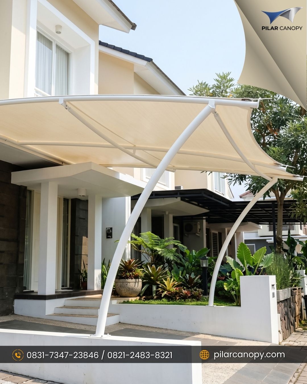 Foto proyek — jasa kanopi bandung — Canopy membrane — Bagai Membrane Canopy
