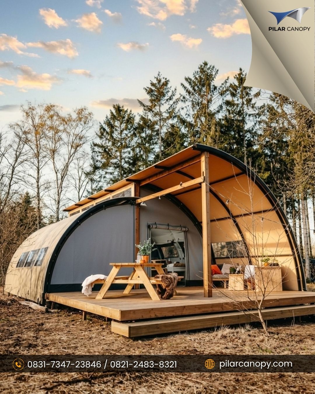 Foto proyek — spesialis pembuatan glamping — Glamping — Bagai Membrane Canopy