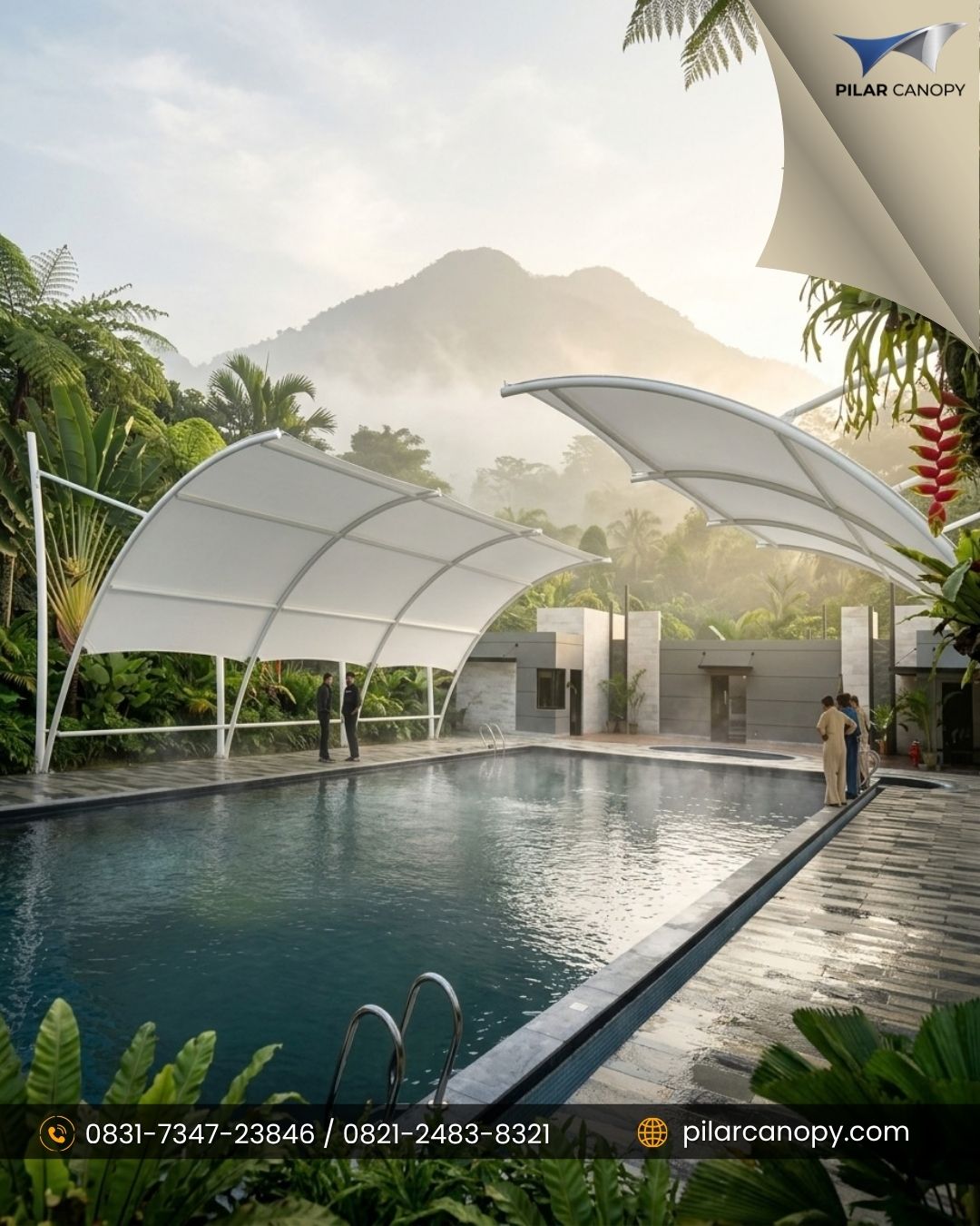 Foto proyek — model kanopi membran — Canopy membrane — Bagai Membrane Canopy
