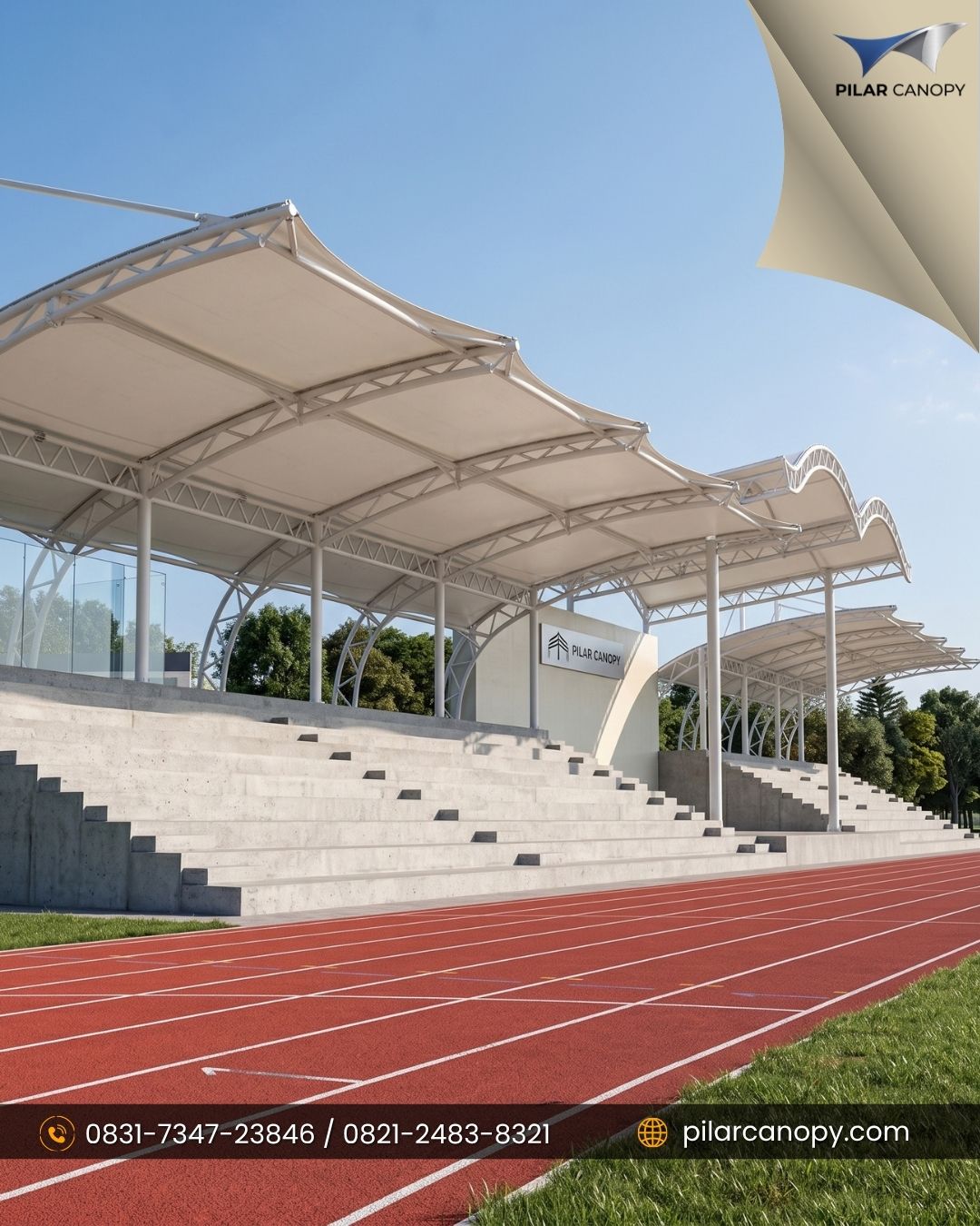 Foto proyek — kanopi podium — Canopy membrane — Bagai Membrane Canopy