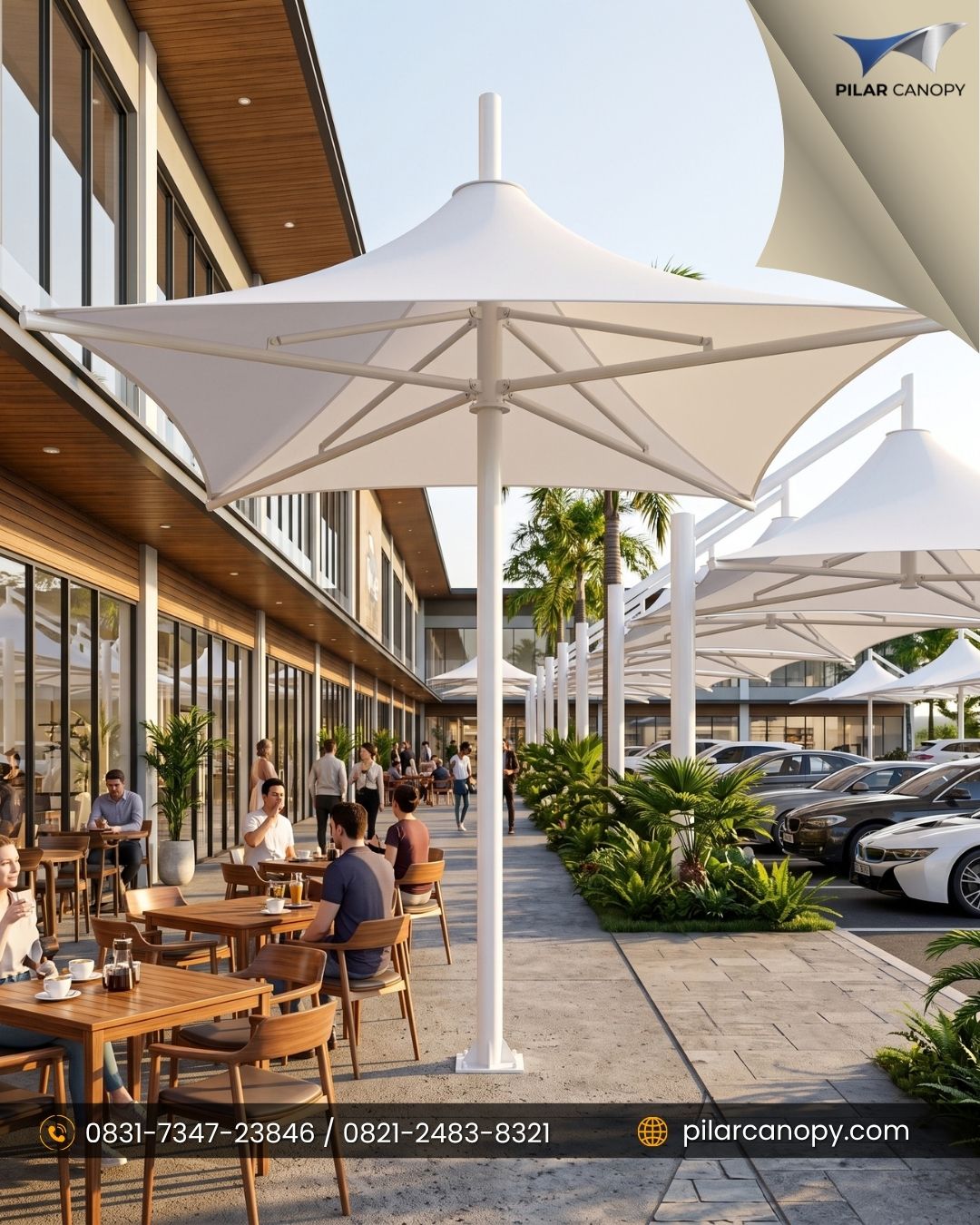 Foto proyek — Jasa kontruksi canopy membrane — Canopy membrane — Bagai Membrane Canopy