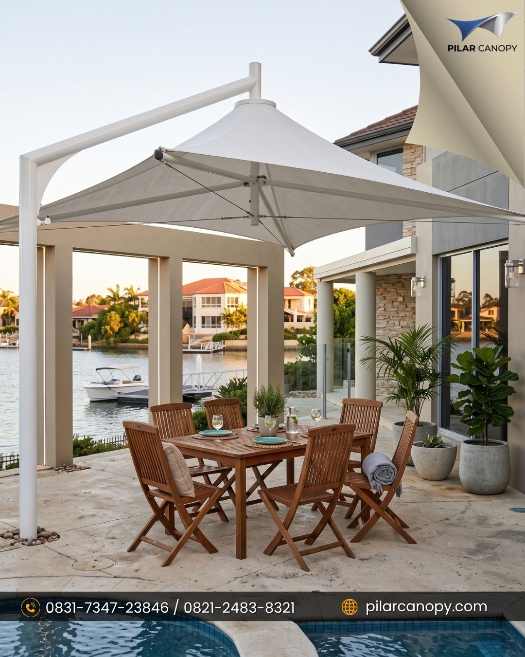 Foto proyek — Kanopi payung membrane — Canopy membrane — Bagai Membrane Canopy