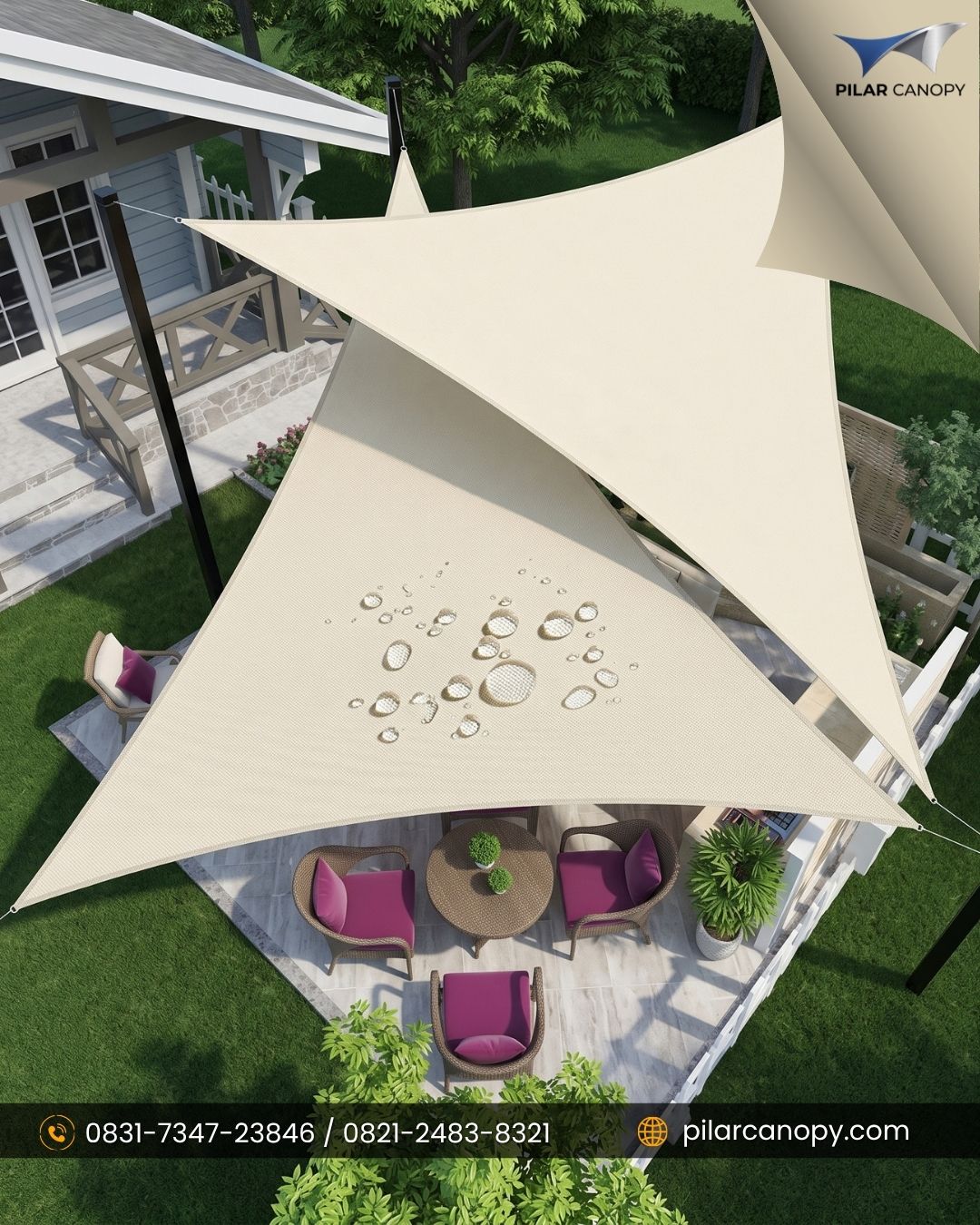 Foto proyek — Canopy membrane layang layang — Canopy membrane — Bagai Membrane Canopy