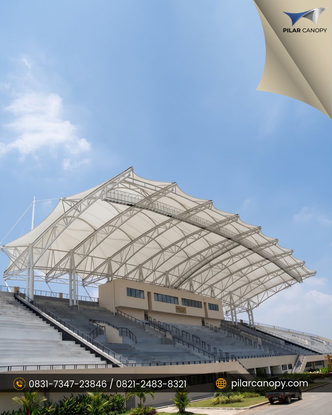 Foto proyek — Design canopy membrane podium — Canopy membrane — Bagai Membrane Canopy